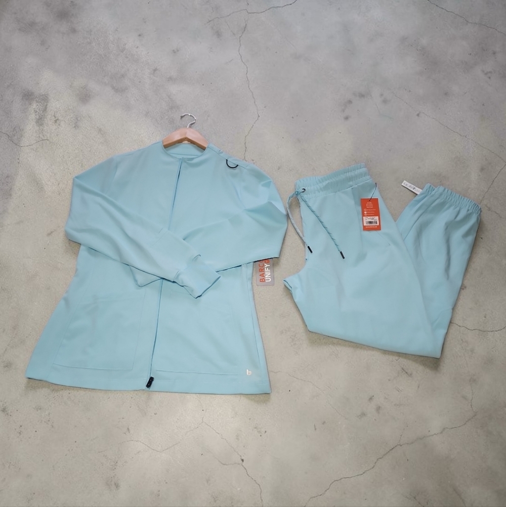 Barco Uniforms FRESCO BLUE M Zipper Warm Up Jacket & Joggers